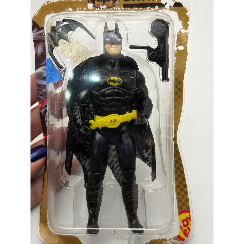 Vintage Batman Action Figure 1989 DC Comics Black Suit Grapnel Gun Batarang